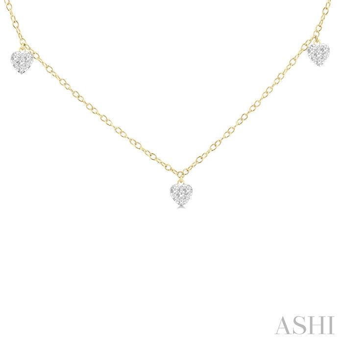 HEART SHAPE LOVEBRIGHT DIAMOND STATION NECKLACE