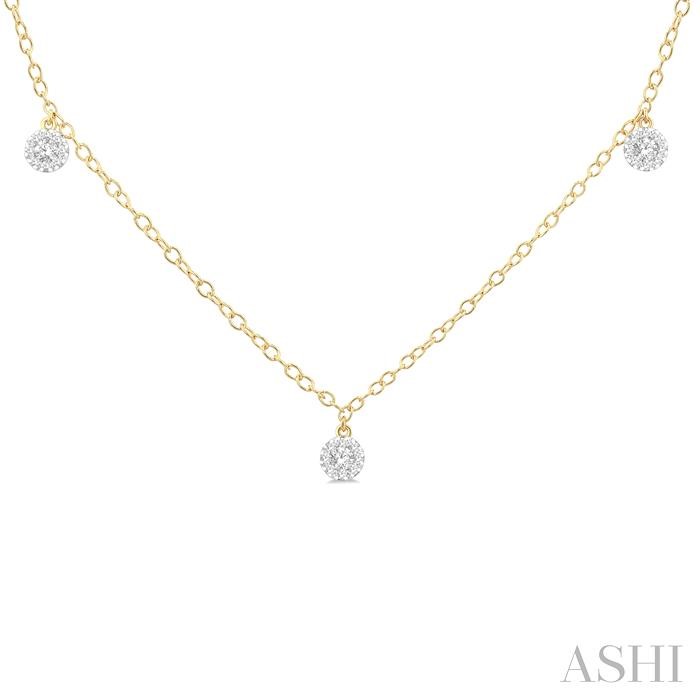 ROUND SHAPE LOVEBRIGHT DIAMOND STATION NECKLACE