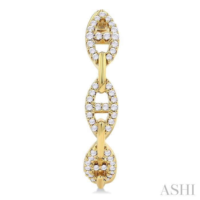 OPEN LINK DIAMOND FASHION LONG EARRINGS